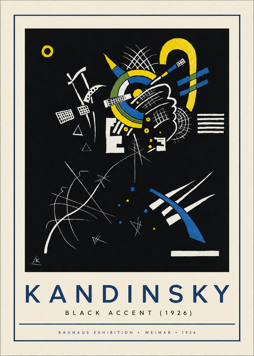 Kandinsky Black Accent (1926) No2 - Juliste