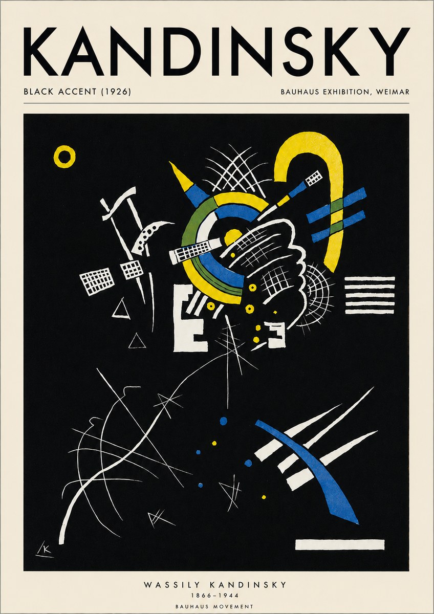Kandinsky Black Accent (1926) No3 - Juliste