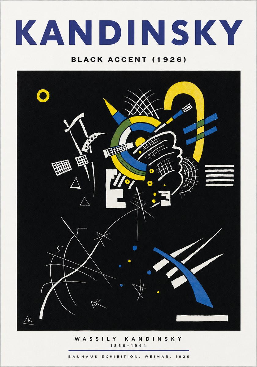 Kandinsky Black Accent (1926) No4 - Juliste