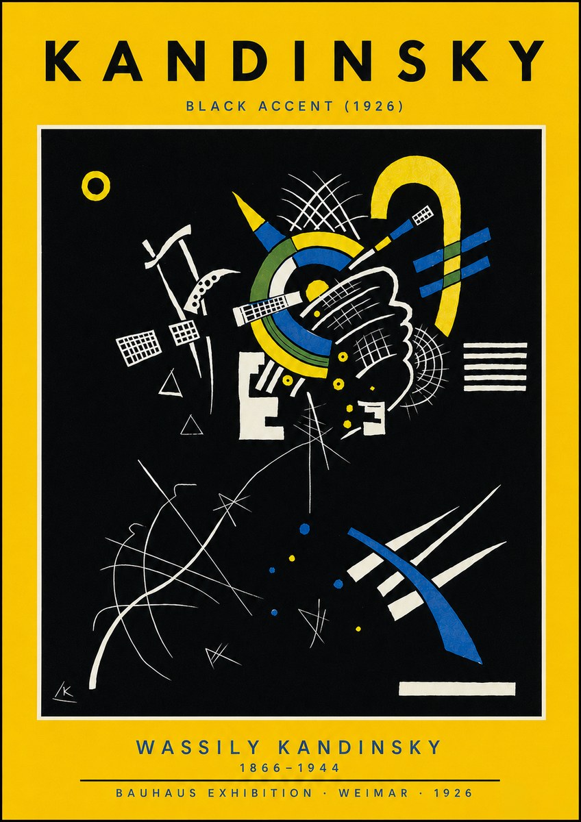 Kandinsky Black Accent (1926) No5 - Juliste