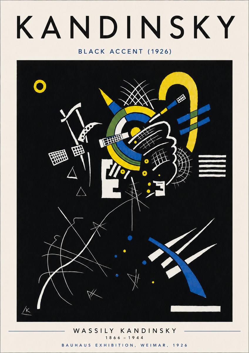Kandinsky Black Accent (1926) No6 - Juliste