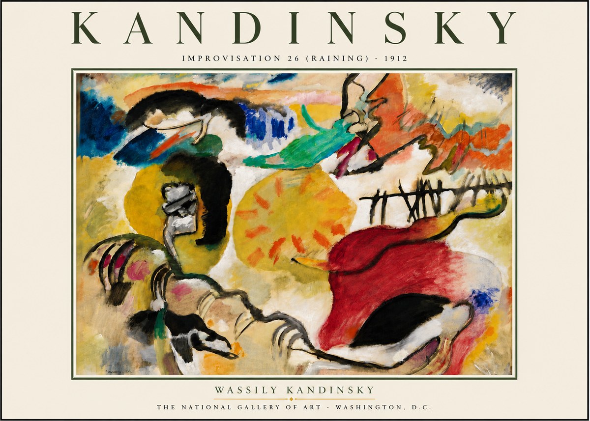 Kandinsky Improvisation 26 (Raining) No6 - Juliste