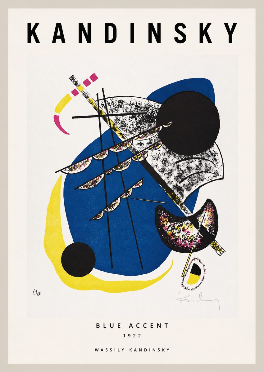 Kandinsky Blue Accent No1 - Juliste