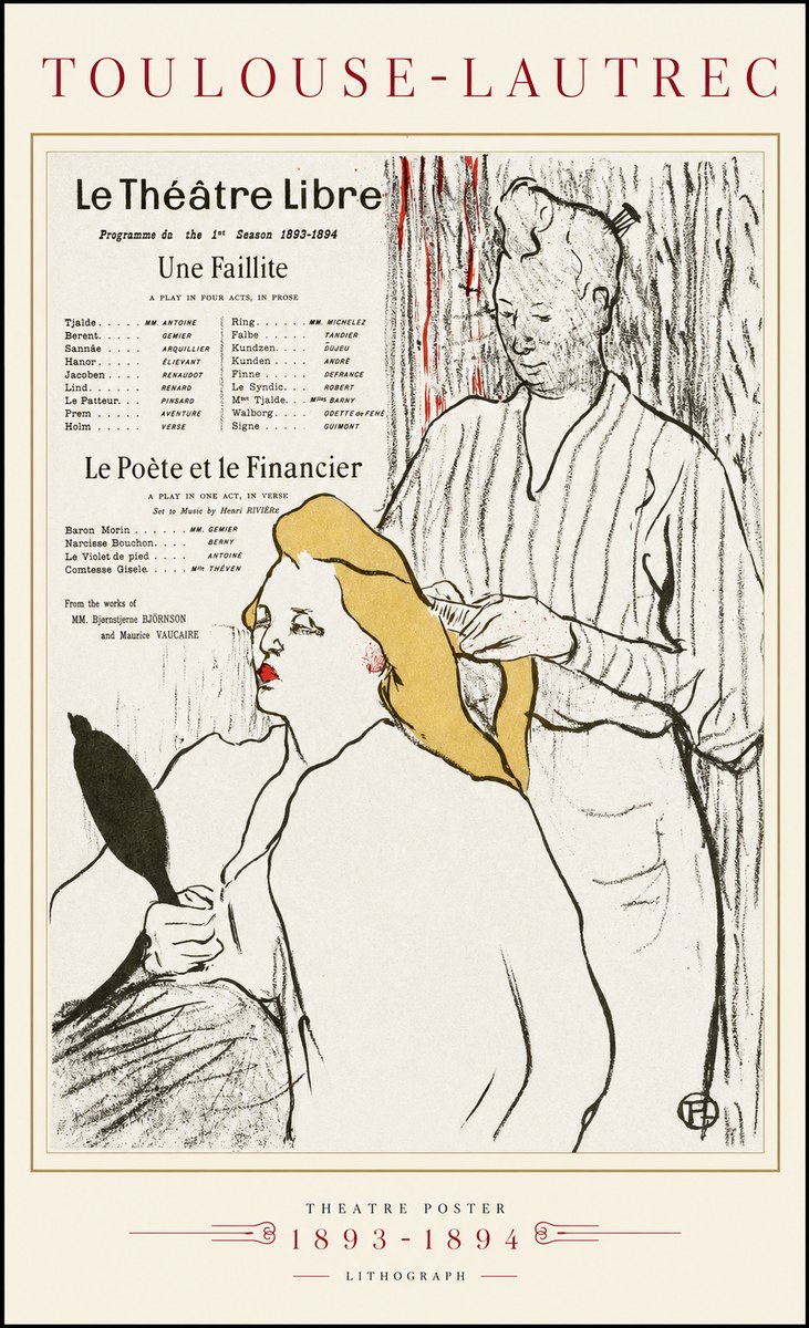 Toulouse-Lautrec Le Théâtre Libre - Une Faillite / Le Poète Et Le Financier No1 - Juliste