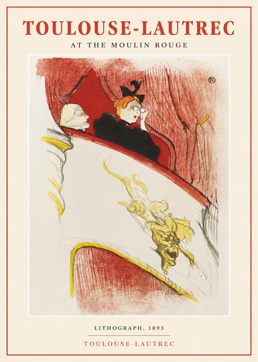 Toulouse-Lautrec At the Moulin Rouge I No1 - Juliste