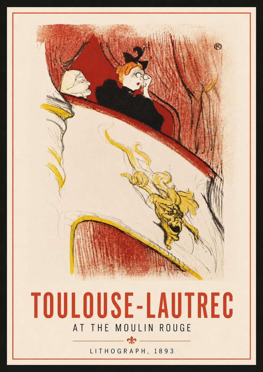 Toulouse-Lautrec At the Moulin Rouge I No6 - Juliste
