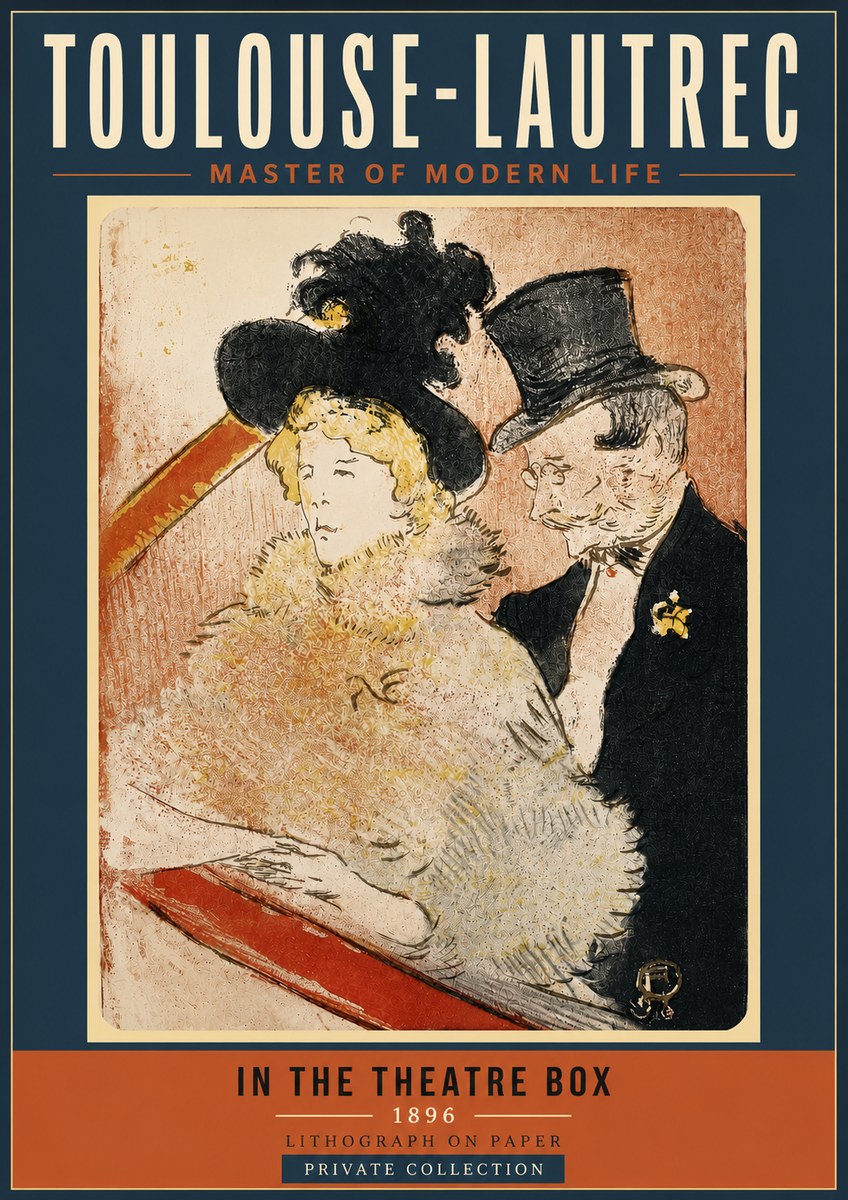 Toulouse-Lautrec In the Theatre Box No4 - Juliste