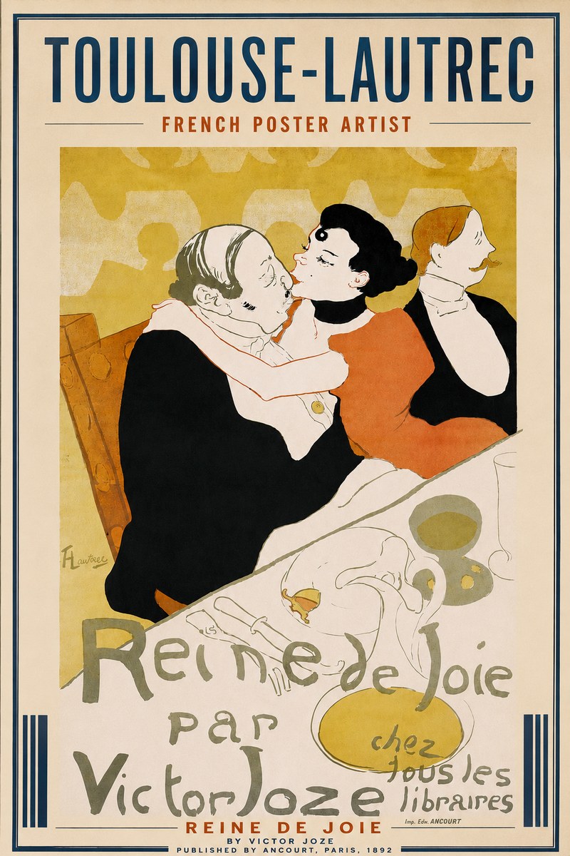 Toulouse-Lautrec Reine De Joie I No3 - Juliste