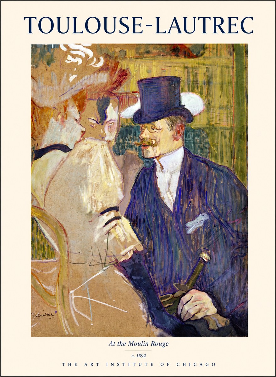 Toulouse-Lautrec At the Moulin Rouge III No1 - Juliste