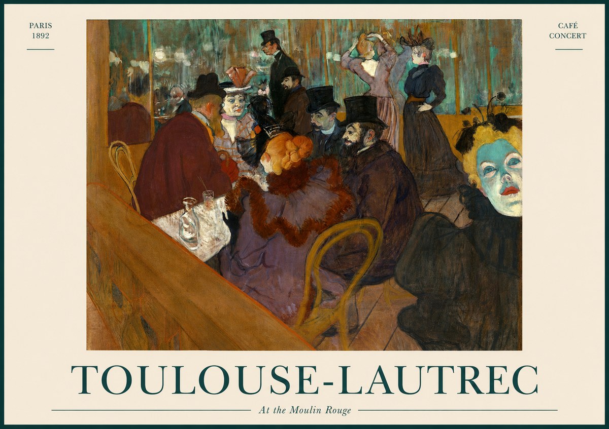Toulouse-Lautrec At the Moulin Rouge IV No1 - Juliste