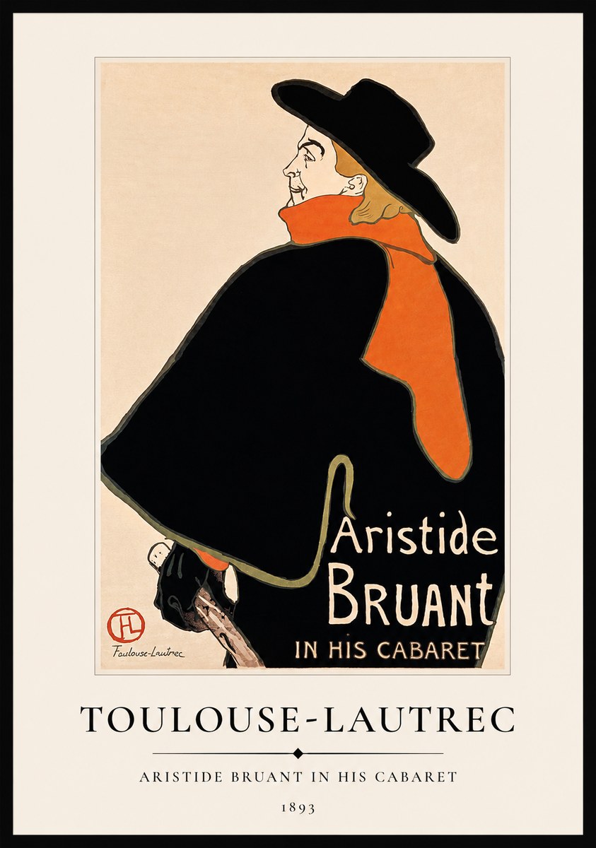 Toulouse-Lautrec Aristide Bruant in His Cabaret II No1 - Juliste