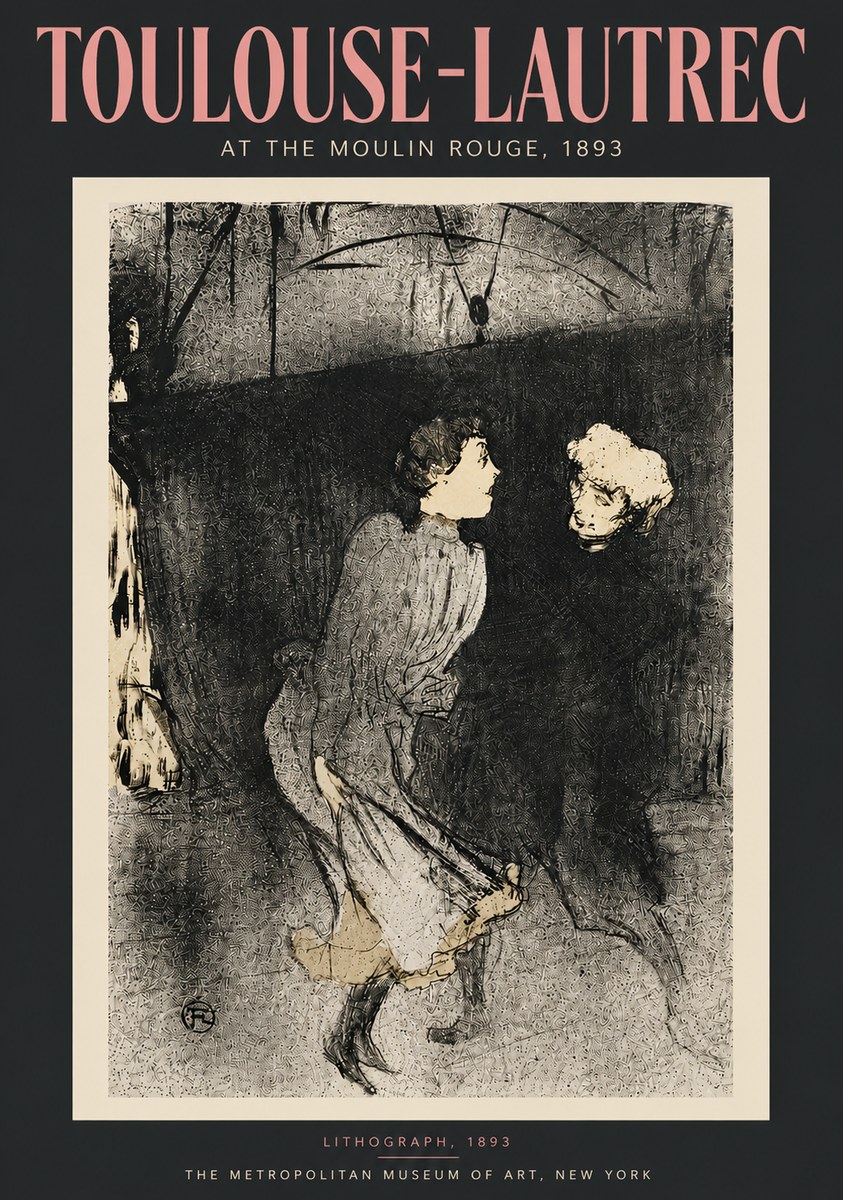 Toulouse-Lautrec At the Moulin Rouge VI No5 - Juliste
