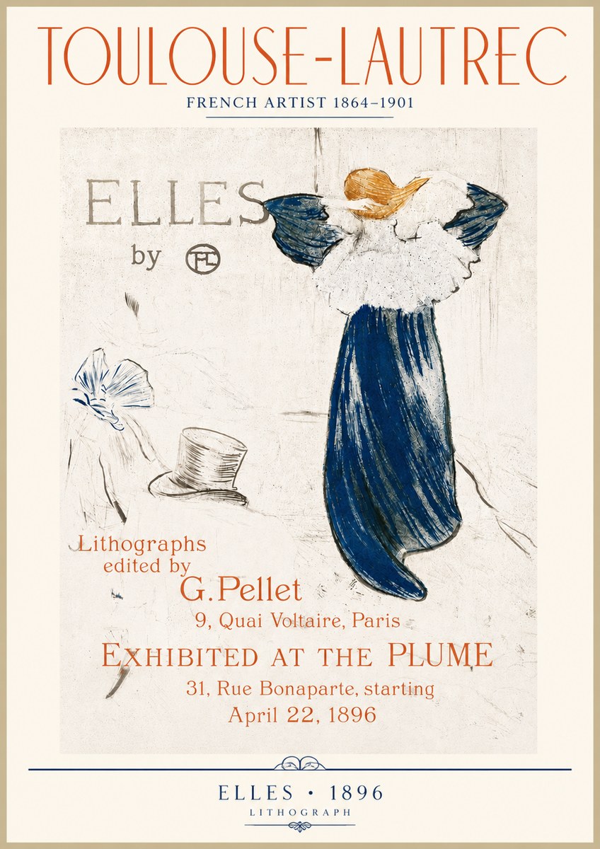 Toulouse-Lautrec Elles No4 - Juliste