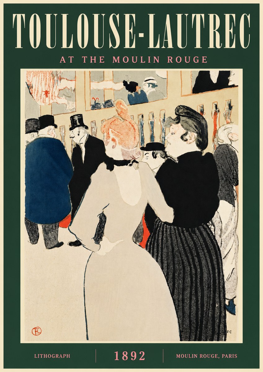 Toulouse-Lautrec At the Moulin Rouge VII No4 - Juliste