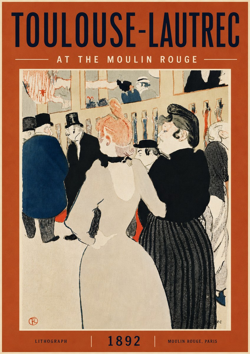 Toulouse-Lautrec At the Moulin Rouge VII No5 - Juliste