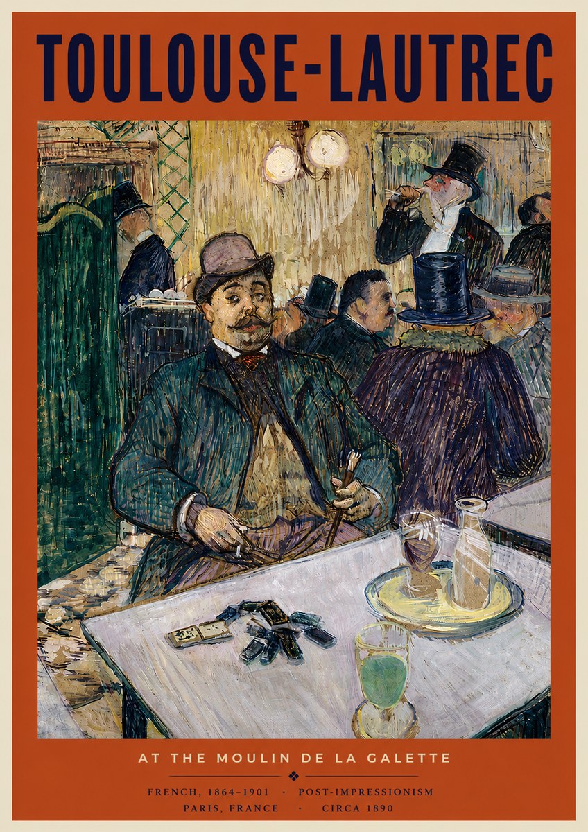 Toulouse-Lautrec At the Moulin De La Galette No4 - Juliste