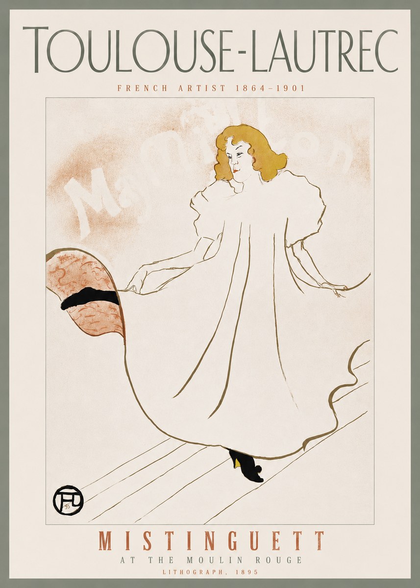 Toulouse-Lautrec Mistinguett at the Moulin Rouge No3 - Juliste