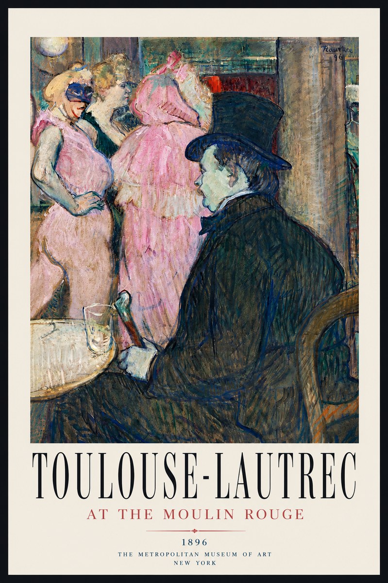 Toulouse-Lautrec At the Moulin Rouge VIII No3 - Juliste