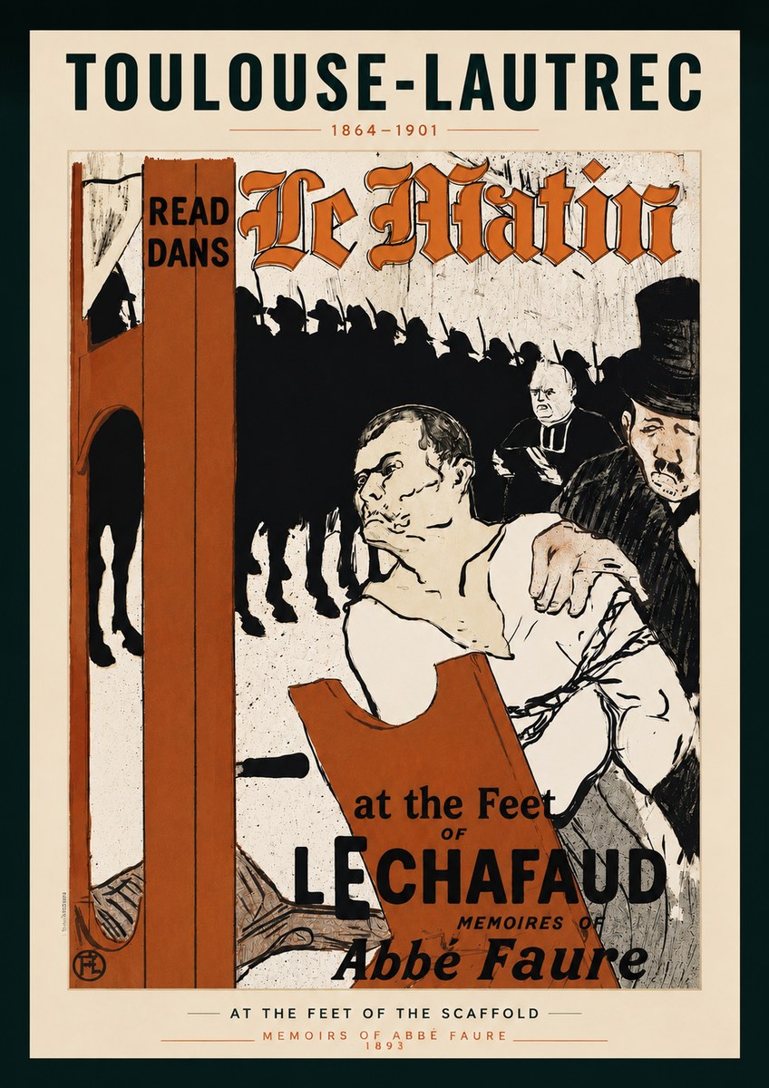 Toulouse-Lautrec At the Feet of the Scaffold Memoirs of Abbé Faure No4 - Juliste