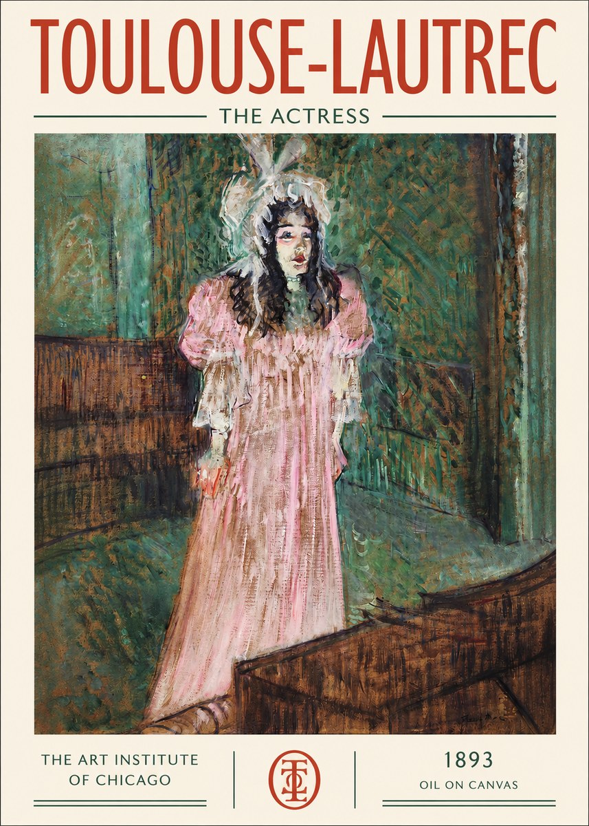 Toulouse-Lautrec The Actress No2 - Juliste