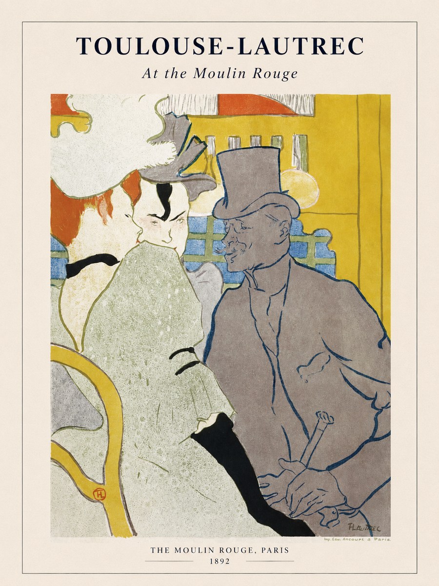 Toulouse-Lautrec At the Moulin Rouge IX No1 - Juliste