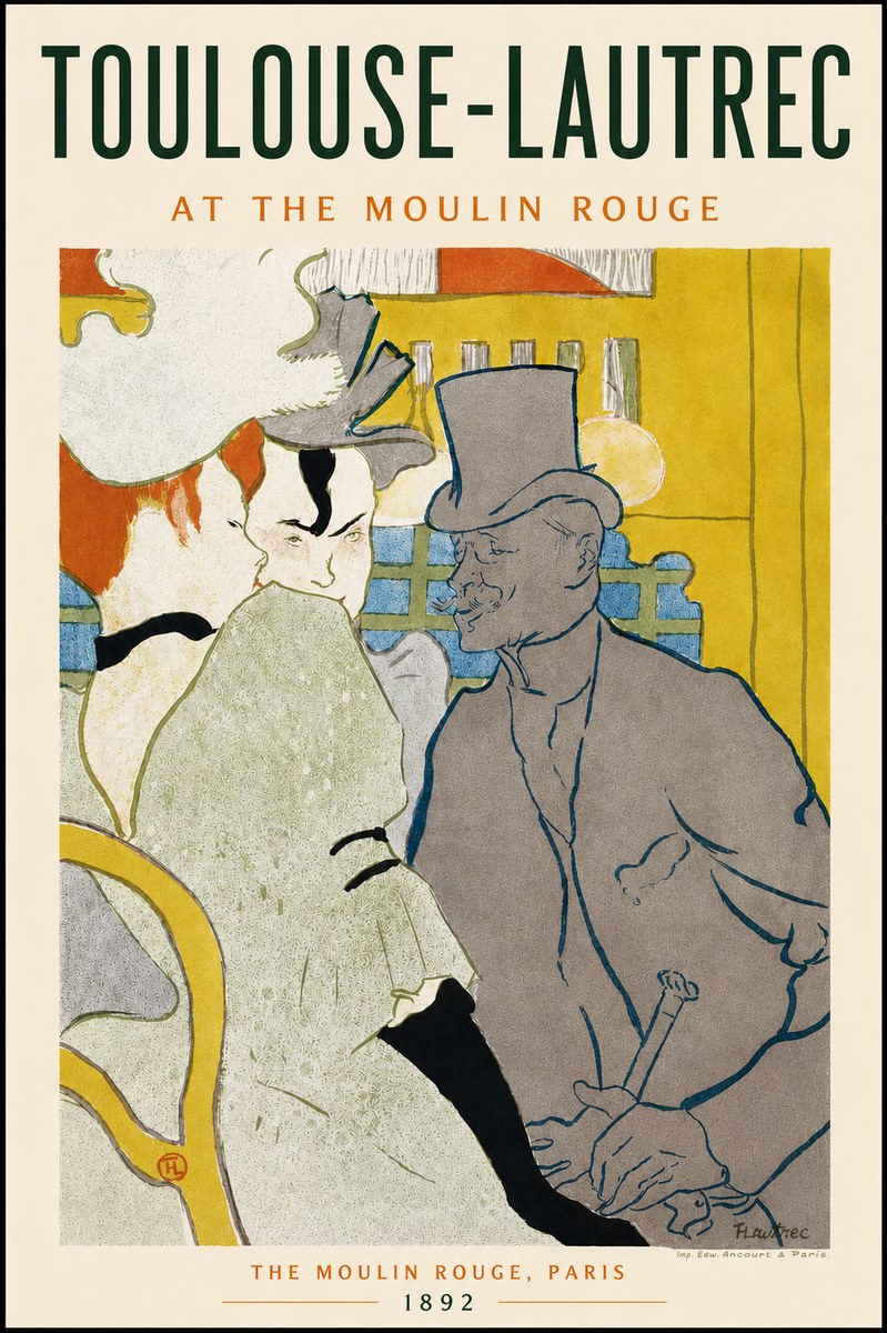 Toulouse-Lautrec At the Moulin Rouge IX No5 - Juliste