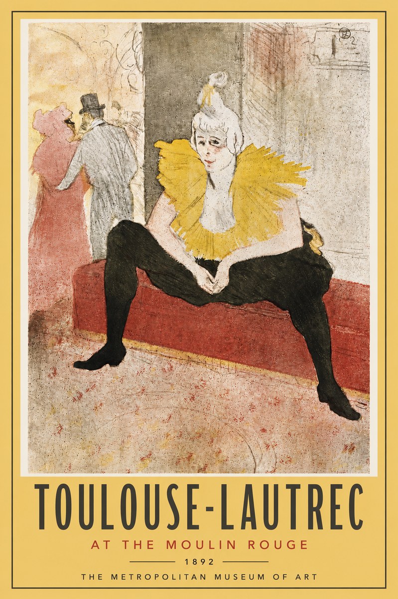 Toulouse-Lautrec At the Moulin Rouge X No4 - Juliste