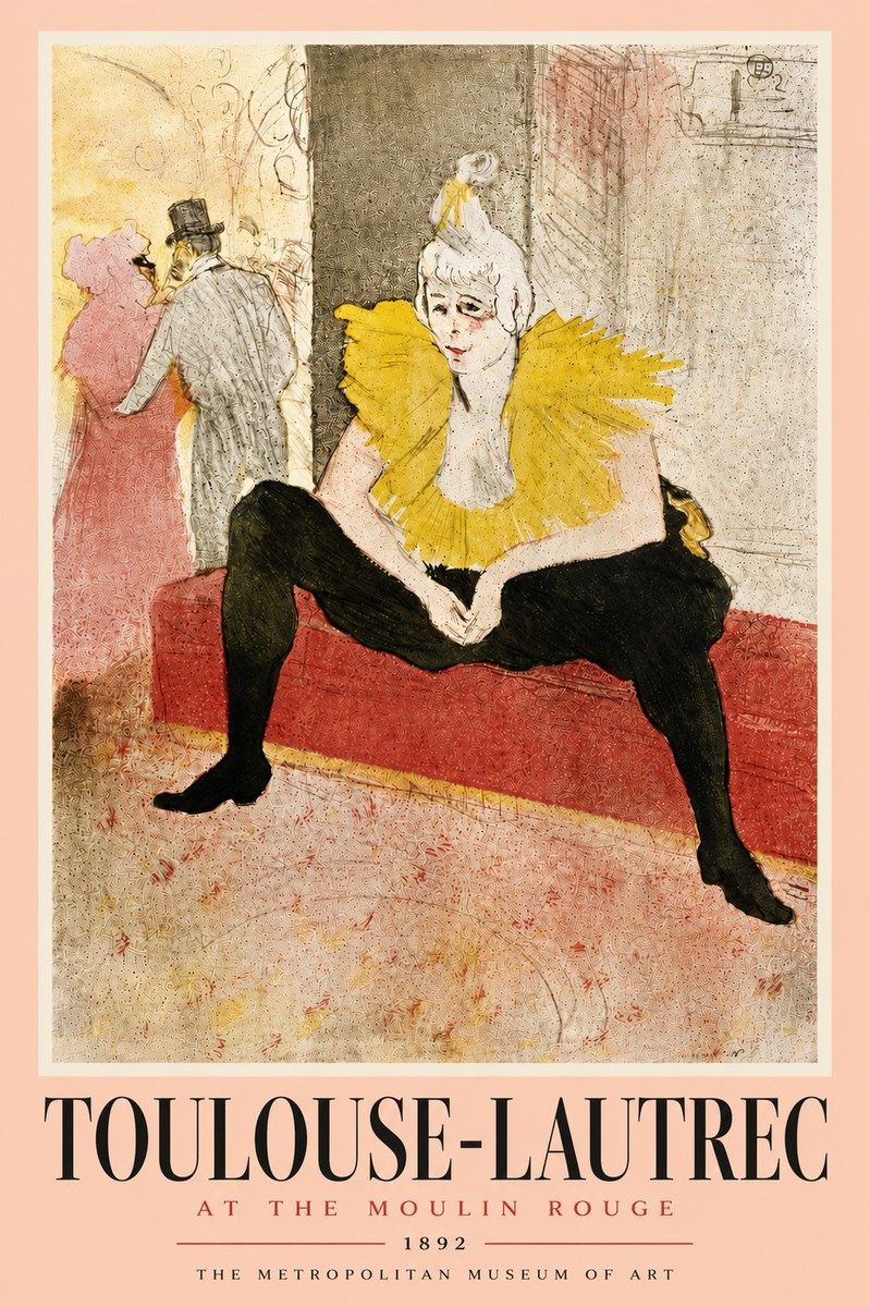 Toulouse-Lautrec At the Moulin Rouge X No6 - Juliste