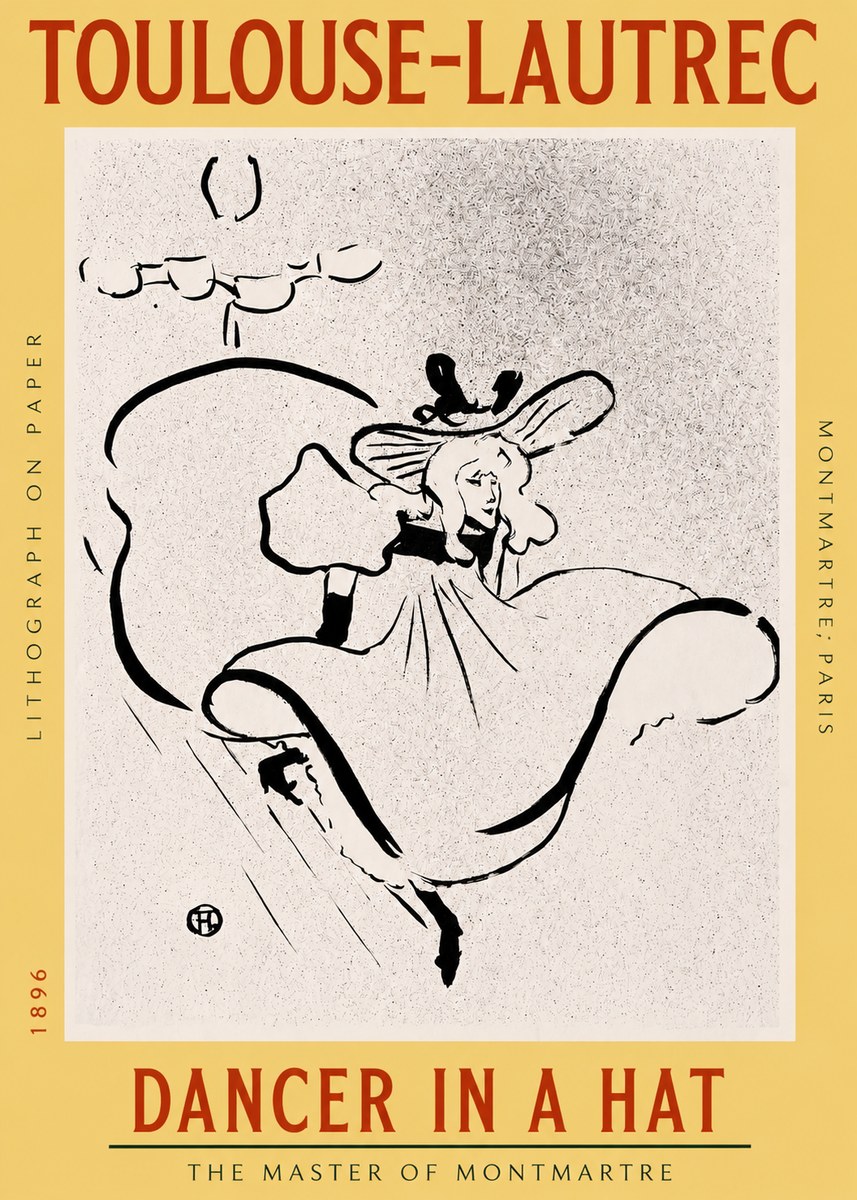 Toulouse-Lautrec Dancer in a Hat No2 - Juliste