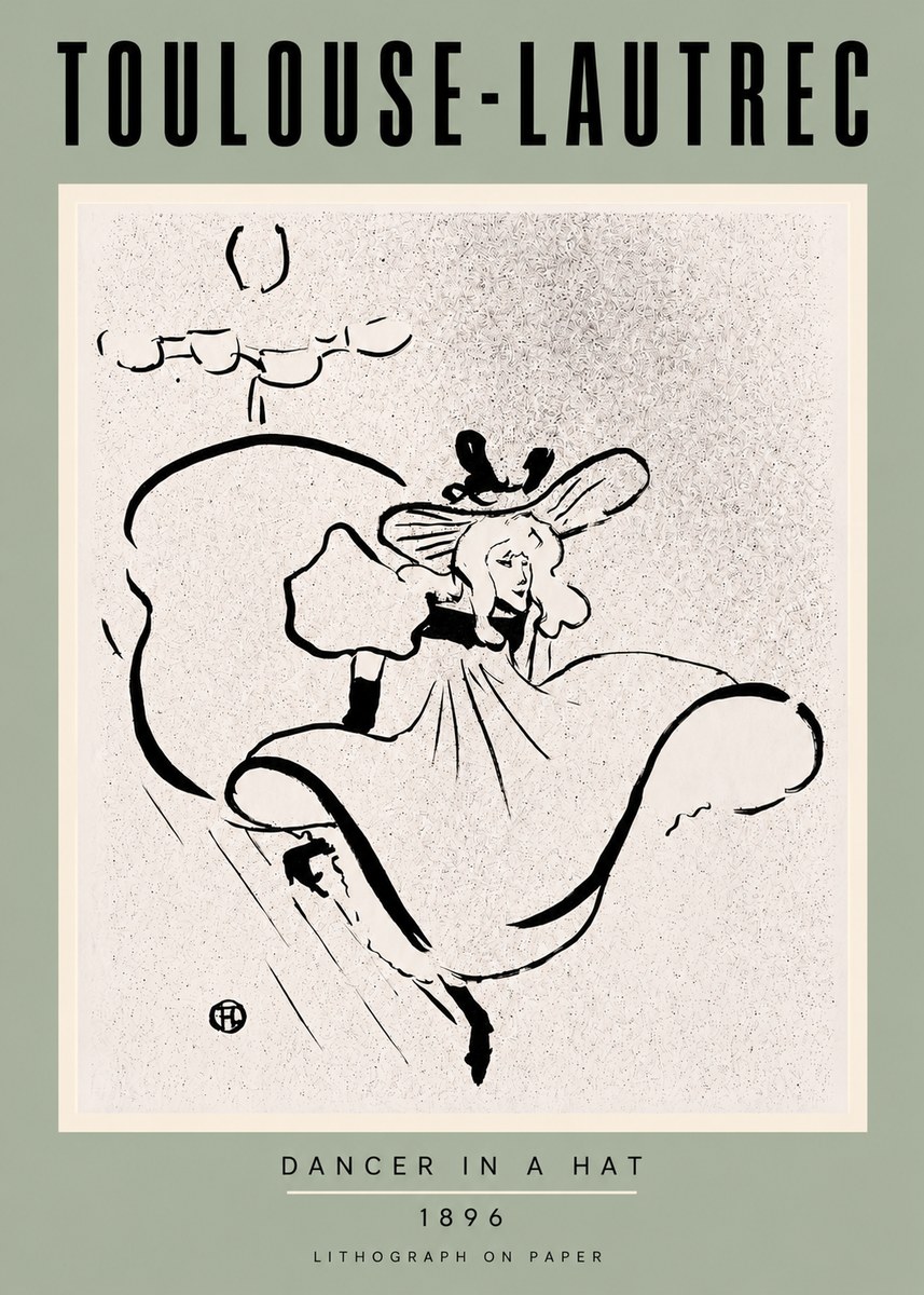 Toulouse-Lautrec Dancer in a Hat No3 - Juliste