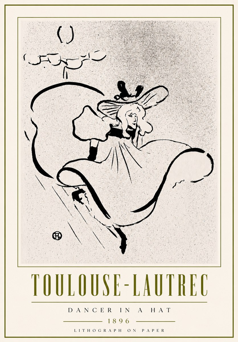 Toulouse-Lautrec Dancer in a Hat No6 - Juliste