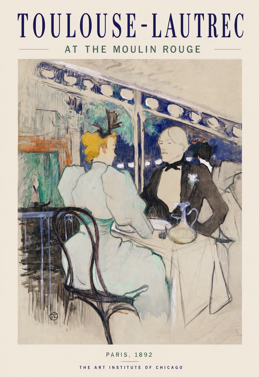 Toulouse-Lautrec At the Moulin Rouge XI No1 - Juliste