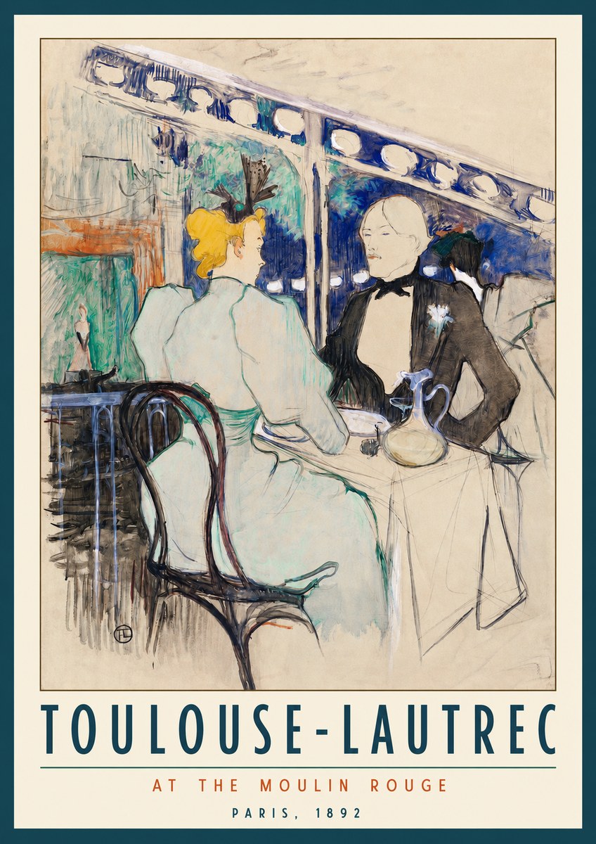 Toulouse-Lautrec At the Moulin Rouge XI No2 - Juliste