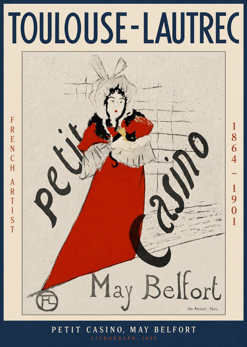 Toulouse-Lautrec Petit Casino, May Belfort No2 - Juliste