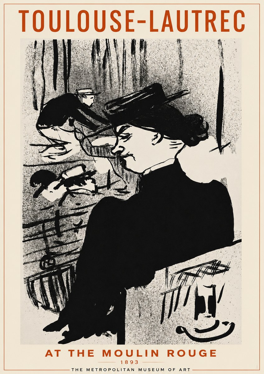 Toulouse-Lautrec At the Moulin Rouge XII No2 - Juliste