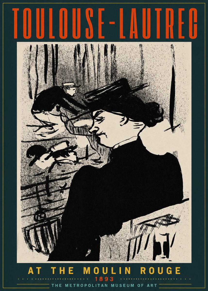 Toulouse-Lautrec At the Moulin Rouge XII No4 - Juliste