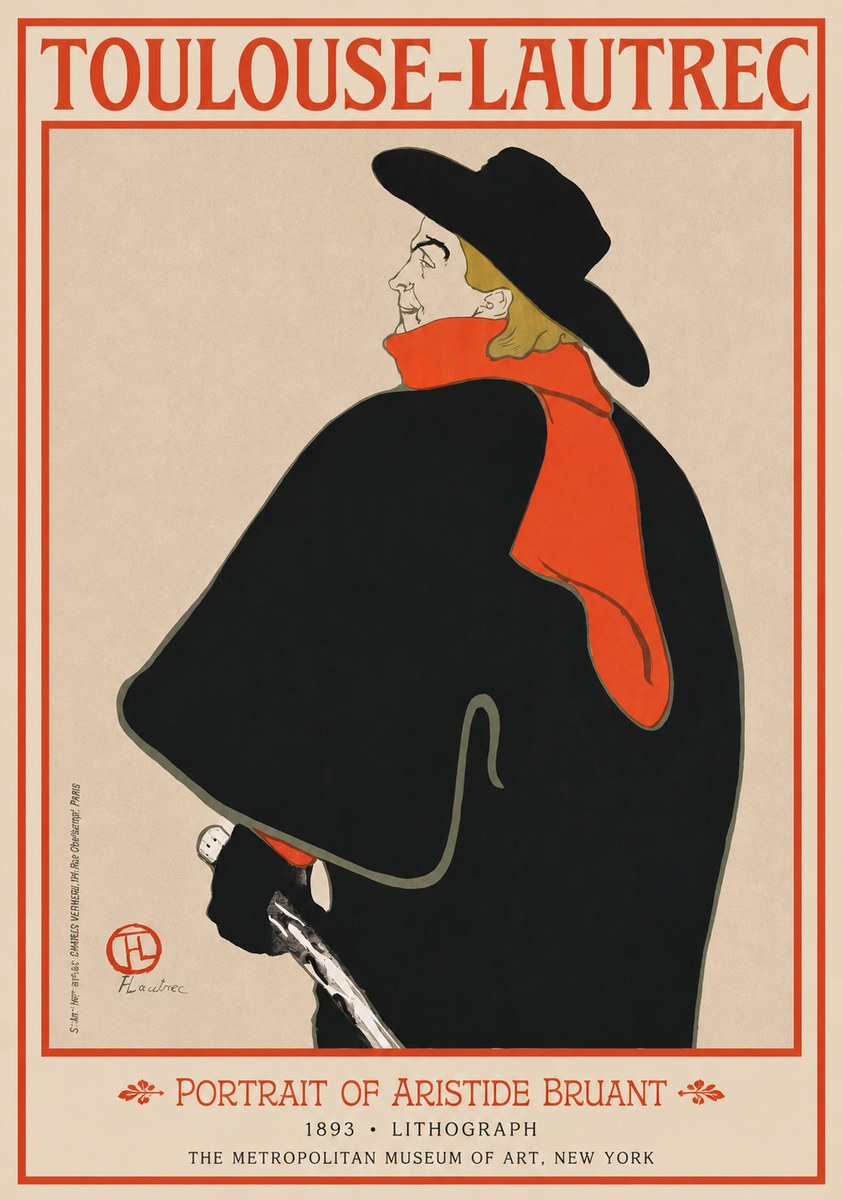 Toulouse-Lautrec Portrait of Aristide Bruant No2 - Juliste