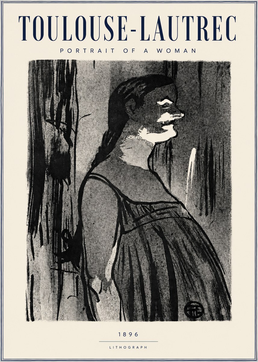 Toulouse-Lautrec Portrait of a Woman III No3 - Juliste