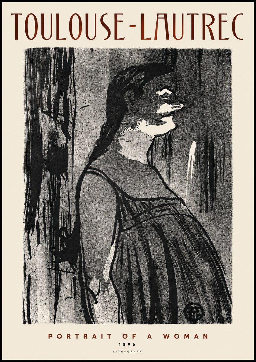 Toulouse-Lautrec Portrait of a Woman III No4 - Juliste