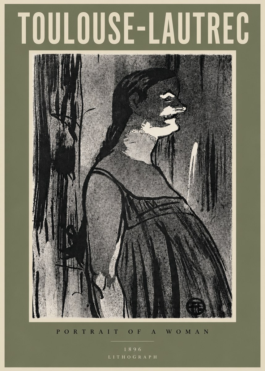 Toulouse-Lautrec Portrait of a Woman III No5 - Juliste