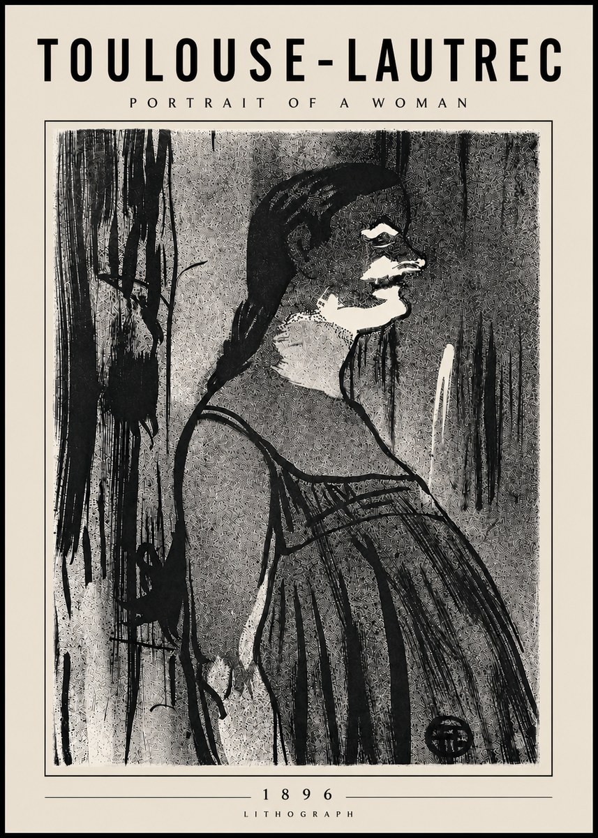 Toulouse-Lautrec Portrait of a Woman III No6 - Juliste