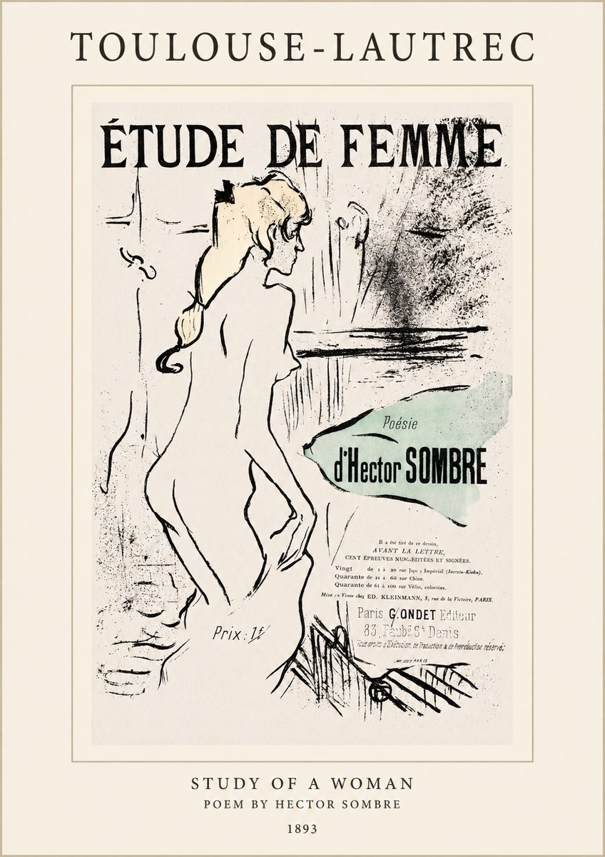 Toulouse-Lautrec Étude De Femme No1 - Juliste