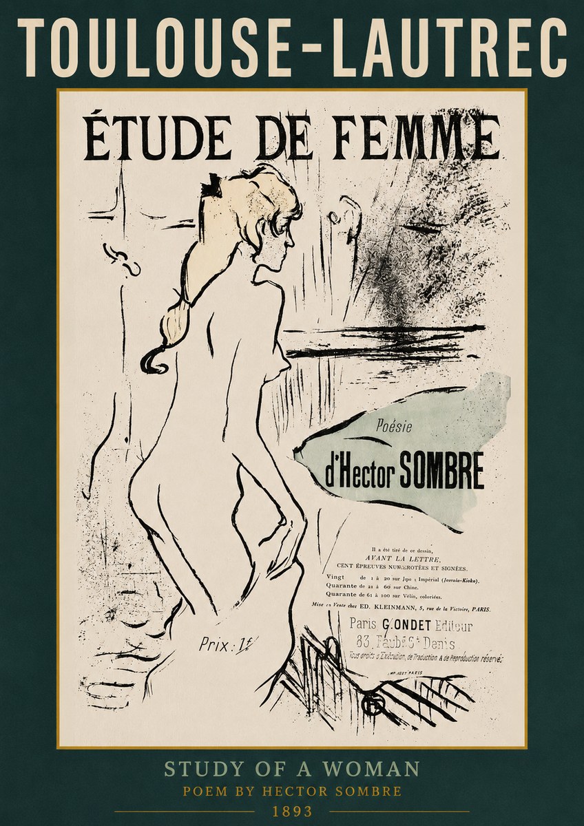 Toulouse-Lautrec Étude De Femme No2 - Juliste