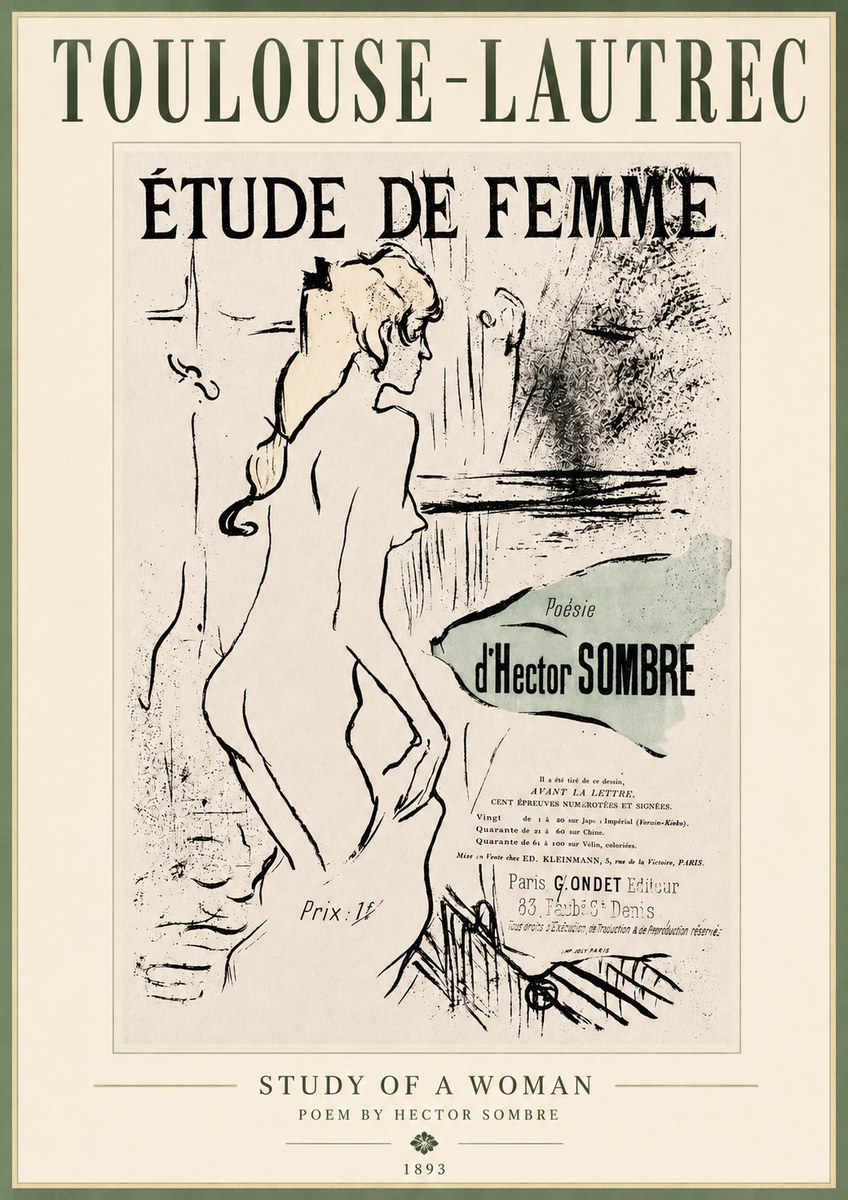 Toulouse-Lautrec Étude De Femme No3 - Juliste