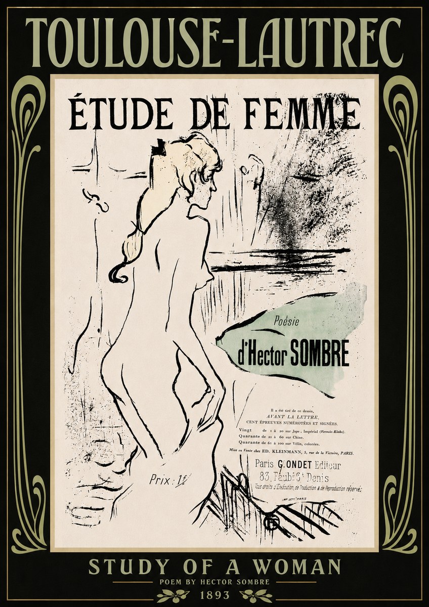 Toulouse-Lautrec Étude De Femme No6 - Juliste
