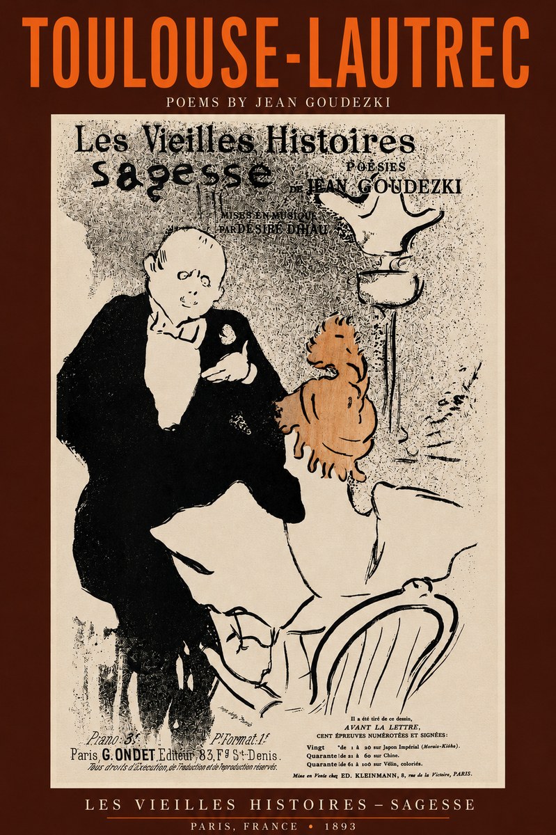 Toulouse-Lautrec Les Vieilles Histoires - Poésies Sagesse Jean Goudezki No2 - Juliste