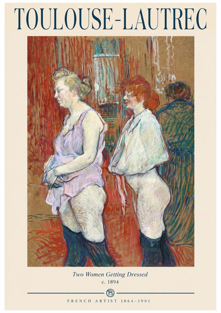 Toulouse-Lautrec Two Women Getting Dressed No1 - Juliste