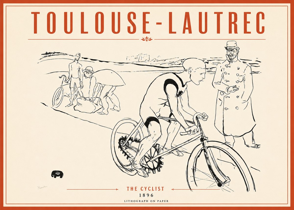 Toulouse-Lautrec The Cyclist No2 - Juliste