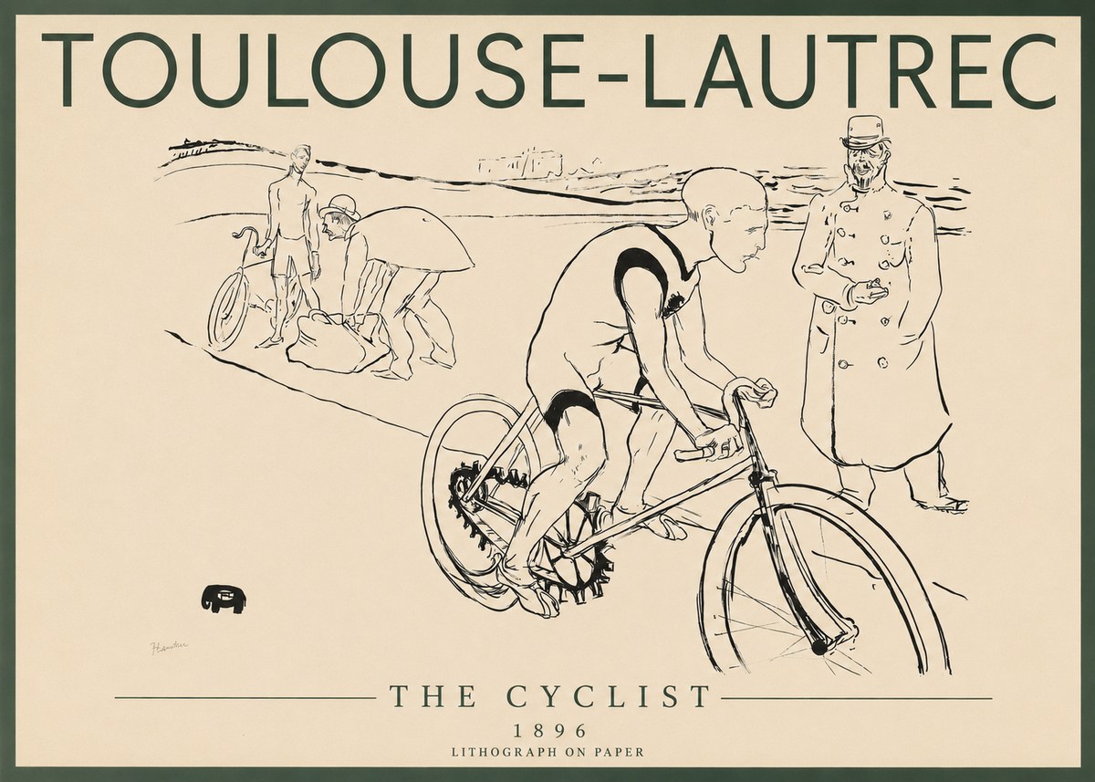 Toulouse-Lautrec The Cyclist No3 - Juliste