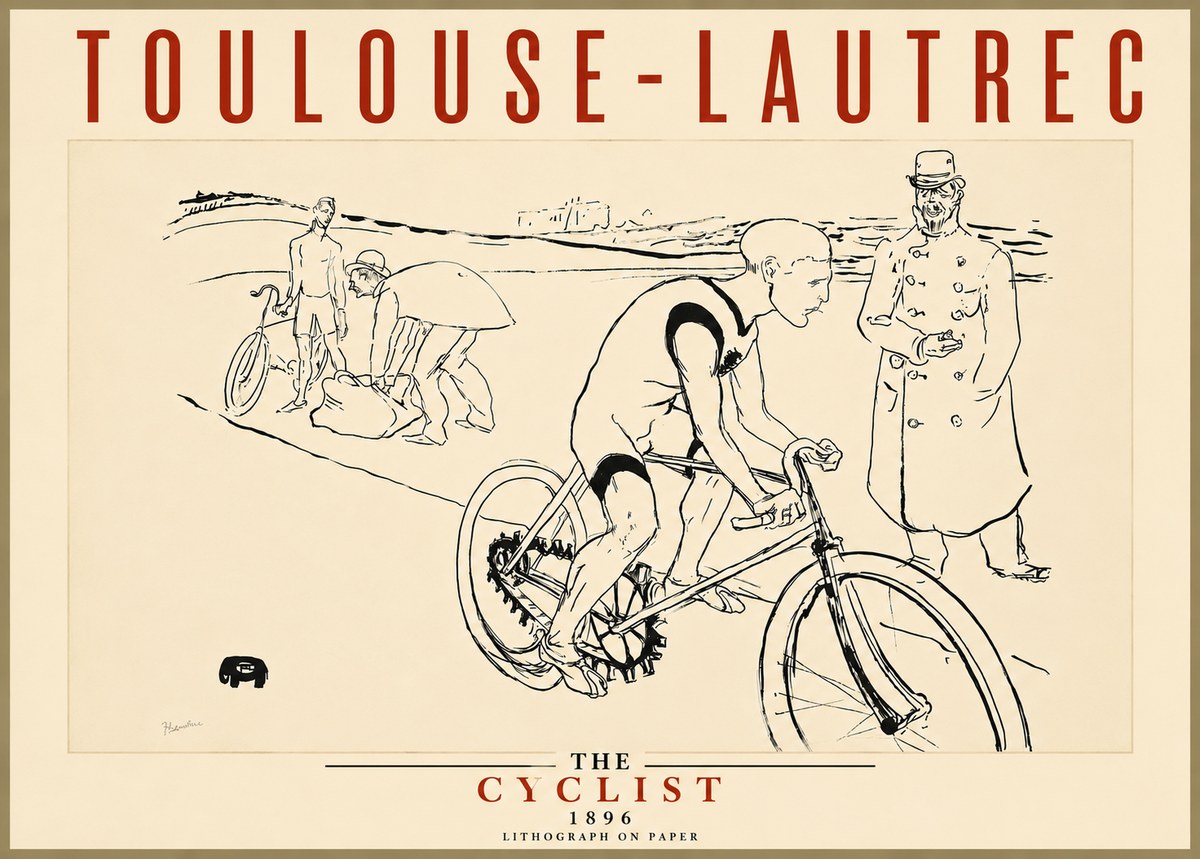 Toulouse-Lautrec The Cyclist No5 - Juliste